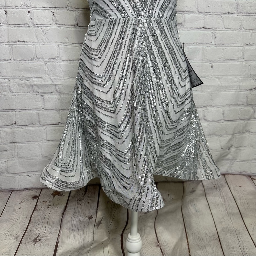 B. Darlin Juniors Sequined Mini Fit & Flare Dress - Picture 6 of 13